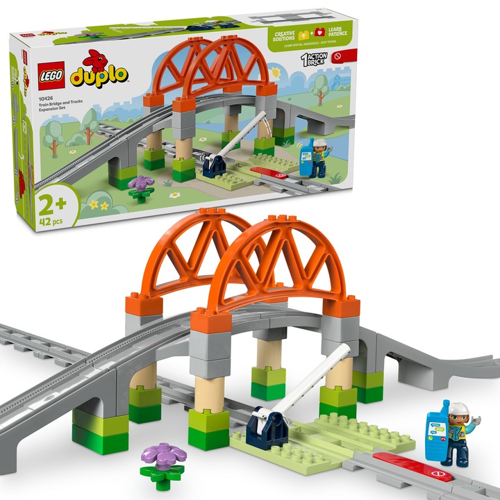 LEGO DUPLO 10426 Železniční most a koleje – rozšiřující sada VÝPRODEJ