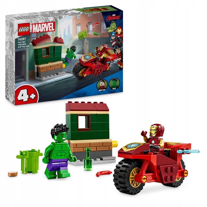 LEGO Super Heroes 76287 Marvel 76287 Iron Man s veslovacím trenažérem a Hulkem