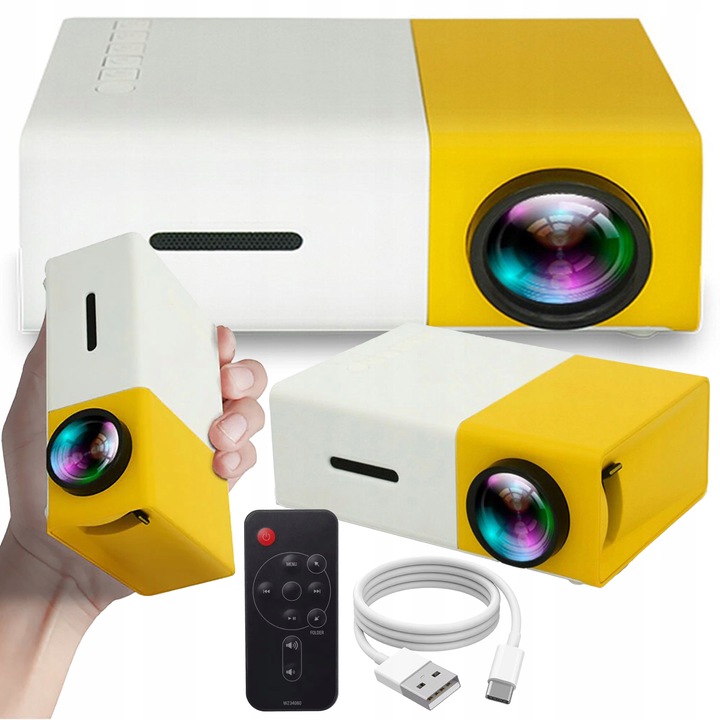 LCD projektor Renew Force Projektor do obývacího pokoje ložnice pro dospělé děti, bílý