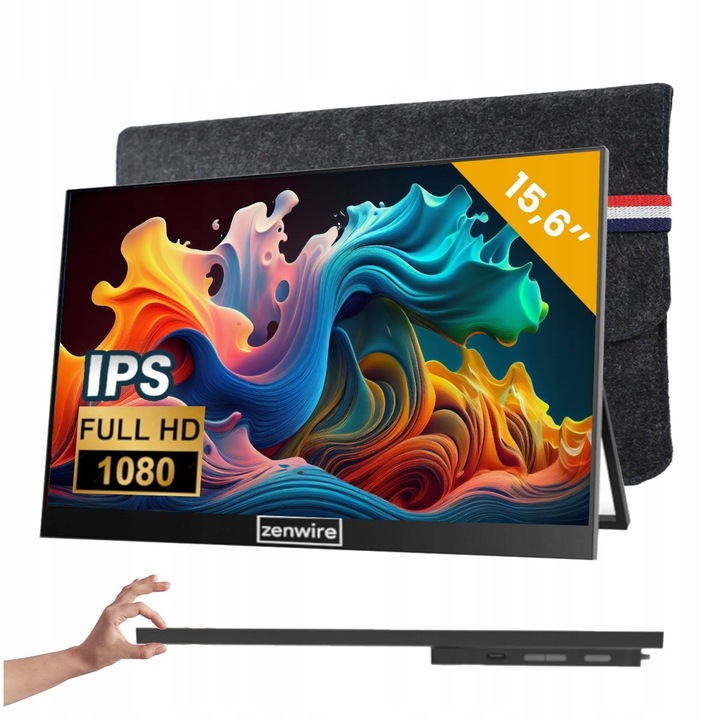 LCD monitor Zenwire Přenosný monitor Zenwire 15,6 FHD IPS pro notebook 15,6" 1920 x 1080 px IPS / PLS