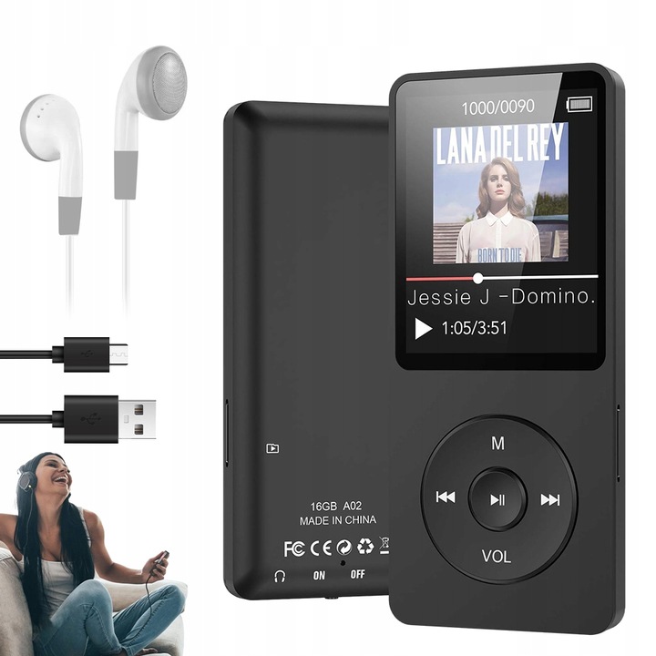 MP3 lynker WALKMAN mp3 černý 16 GB