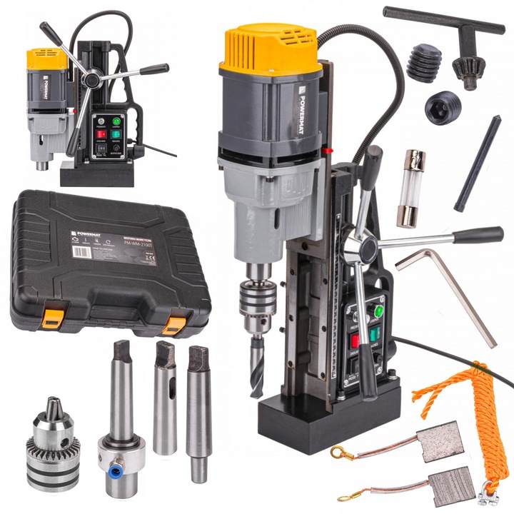 MAGNETICKÁ VRTAČKA ZÁVITOVÁ 2100W 230V 14000 N 50MM MT3 MT2 SILNÁ