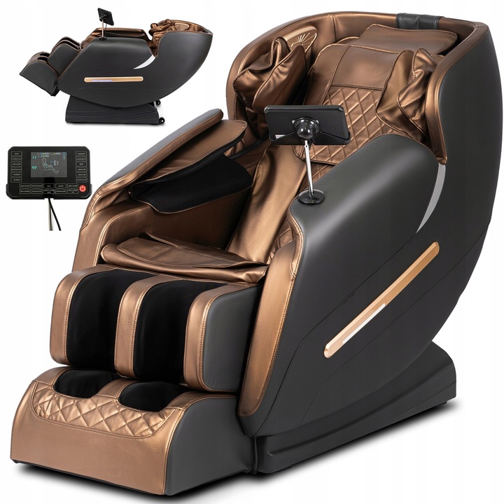 Masážní Křeslo Relaxační Moderní Hnědé VX MAX