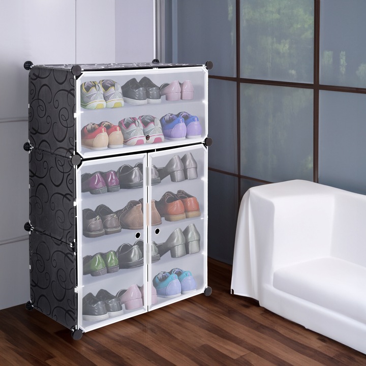 MODULÁRNÍ SKŘÍŇKA NA BOTY OBUV ORGANIZÉR STOJAN REGÁL ŠATNÍ SKŘÍŇ KRABICE