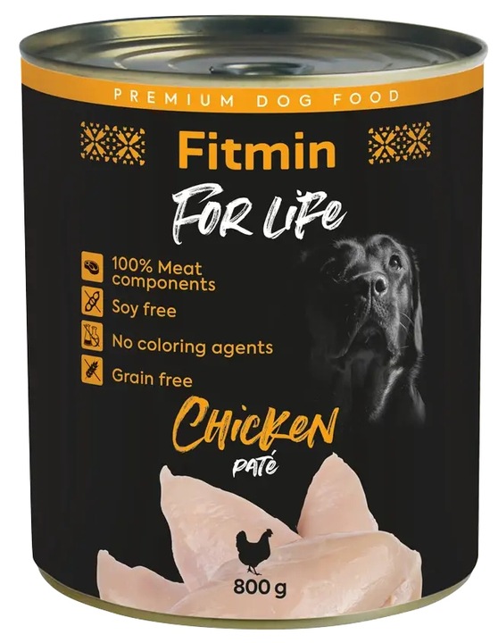 Mokré krmivo Fitmin kuře 1,6 kg LEVNĚ