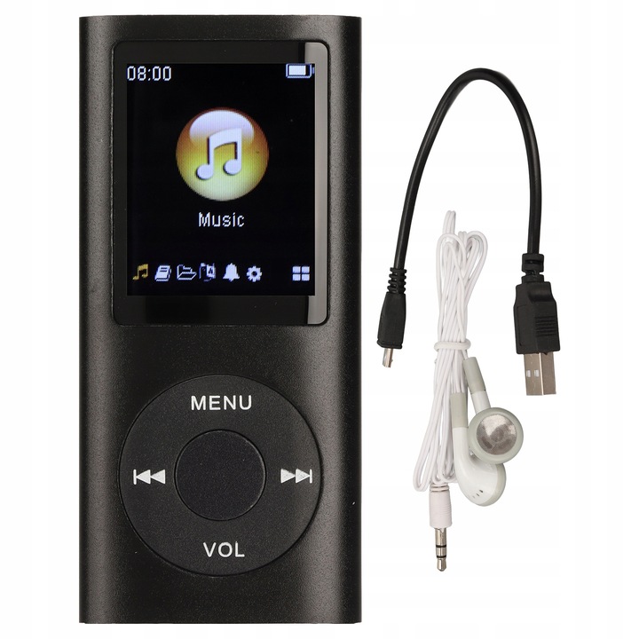 MP3 PŘEHRÁVAČ MENU PL RADIO DIKTAFON 64GB