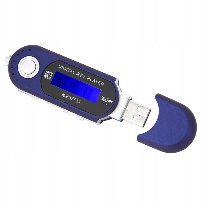 MP3 PŘEHRÁVAČ USB FLASH DISK FM RÁDIO MODRÝ
