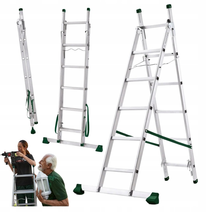 Multifunkční ALUMINIOVÝ ŽEBŘÍK PARKSIDE 3v1 do 150 kg