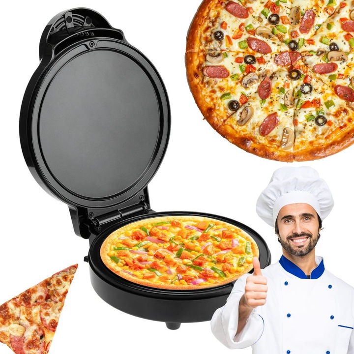 Mini trouba Verk Group 07292 ZAŘÍZENÍ NA PIZZU 1 l černá