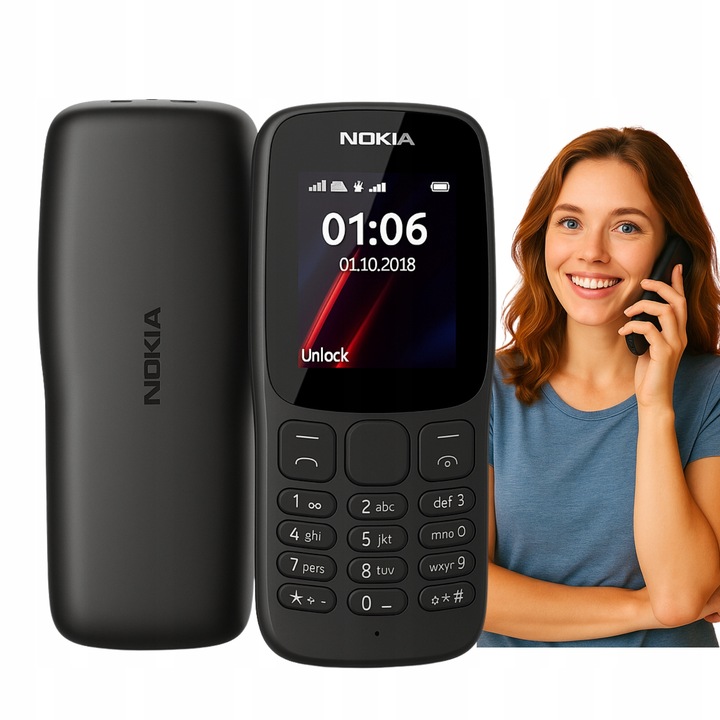 Mobilní telefon Nokia 106 2018 4 MB / 4 MB 3G černý