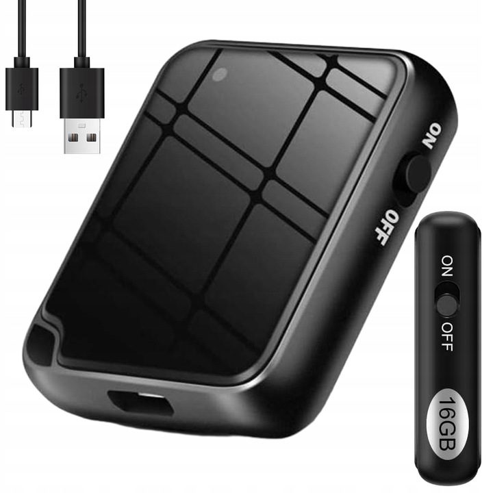 MINI ŠPIONÁŽNÍ DIKTAFON S REDUKCÍ ŠUMU, MP3 PŘEHRÁVAČ 16 GB + SLUCHÁTKA