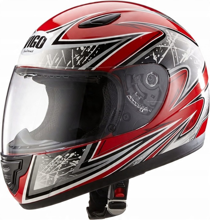 Motocyklová přilba protectWEAR SA03-RT-XS vel. XS červeno-stříbrná