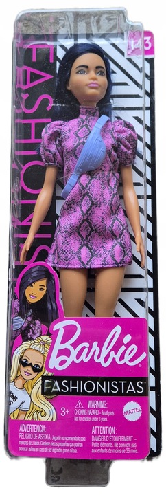 Mattel Panenka Barbie Fashionistas Módní kamarádky Vysoké černé vlasy