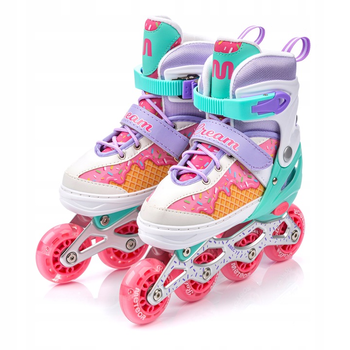 METEOR Nastavitelné Kolečkové Brusle 4v1 s vyměnitelným rámem - Krémové