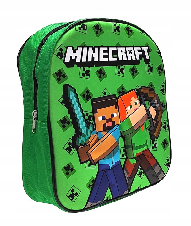 MINECRAFT CREEPER batoh 3D VYPOUKLÝ 35 cm předškolní batoh na výlet