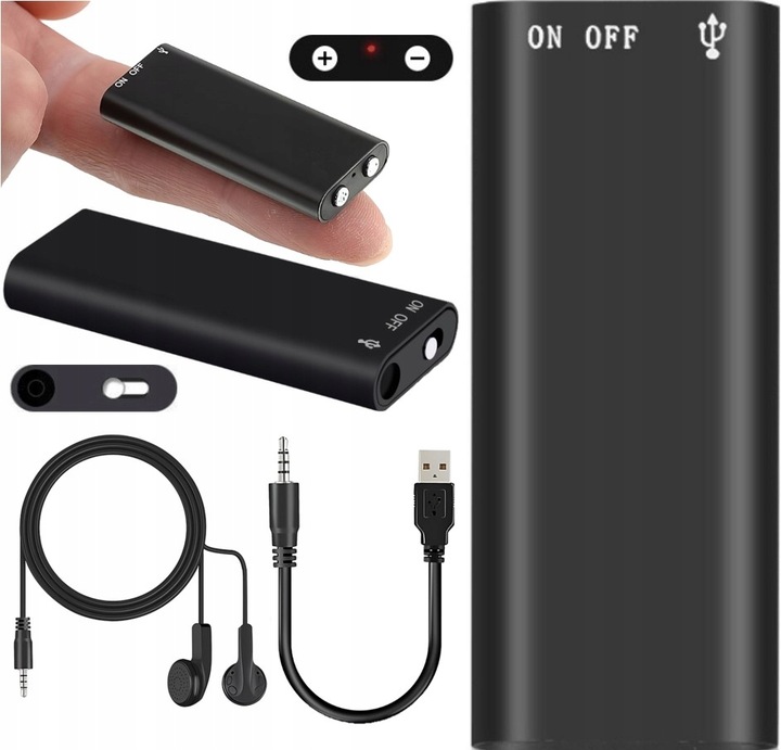 MINI FLASH DISKOVÝ DIKTAFON SPOUŠTĚNÝ NAHLAS 8 GB DETEKCE ZVUKU ODPOSLECH