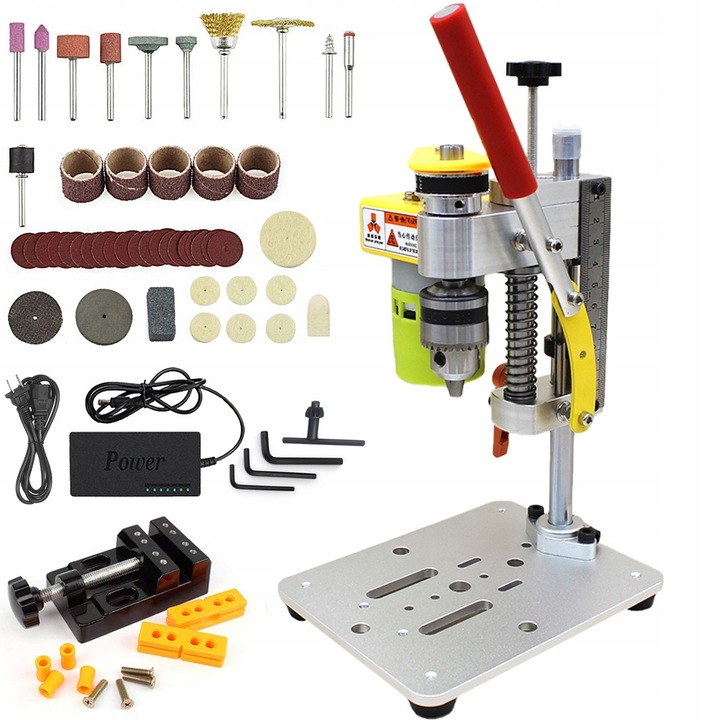 MINI PŘESNÁ VRTAČKA STOLNÍ VRTAČKA 795 MOTOR B10 SKLÍČIDLO 120W + SVĚRÁK