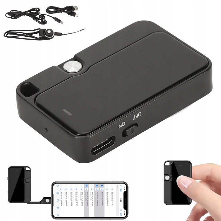 MINI ŠPIONÁŽNÍ DIKTAFON MALÝ ODPOSLECH ZÁZNAMNÍK DETEKCE 0TG USB 32GB