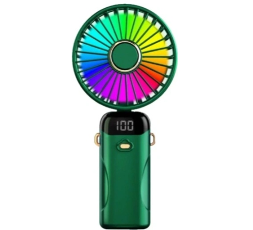 Mini ventilátor na USB, ruční, skládací, nabíjecí, se stojánkem