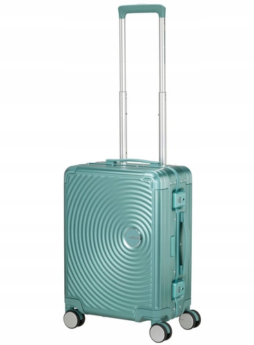 Malý kufr American Tourister Soundbox Alu - dusty turquoise