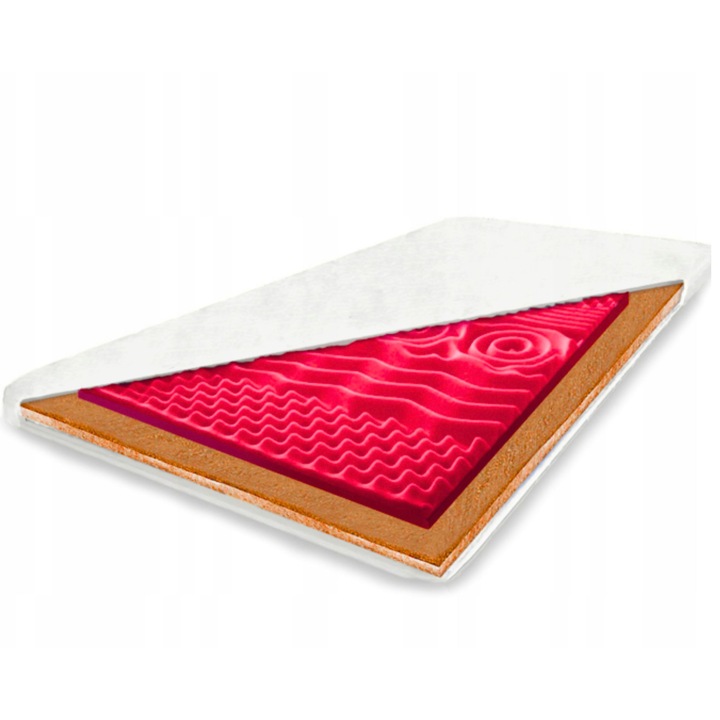 Matrace 140x180 masážní kokos zpevněný proti bolestem s kokosem topperem H3 5 cm