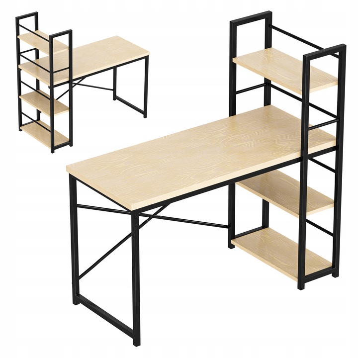 Moderní psací stůl s regálem LOFT Mark Adler DUB oboustranný 3 POLICE