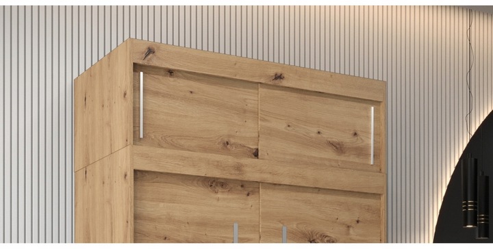 Nástavec k šatní skříni UNI 120 - dub artisan