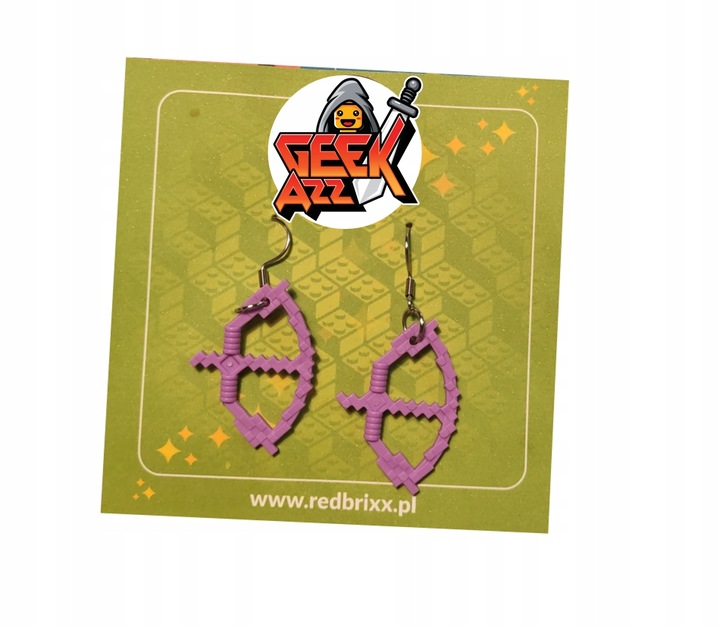 náušnice s mašlí Lego Minecraft DIY