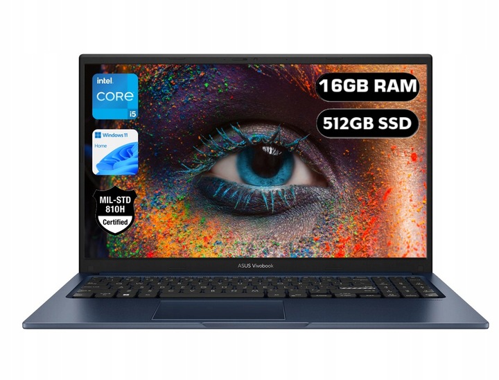 Notebook Asus Vivobook 15 15,6" Intel Core i5 16 GB / 512 GB modrý VÝPRODEJ