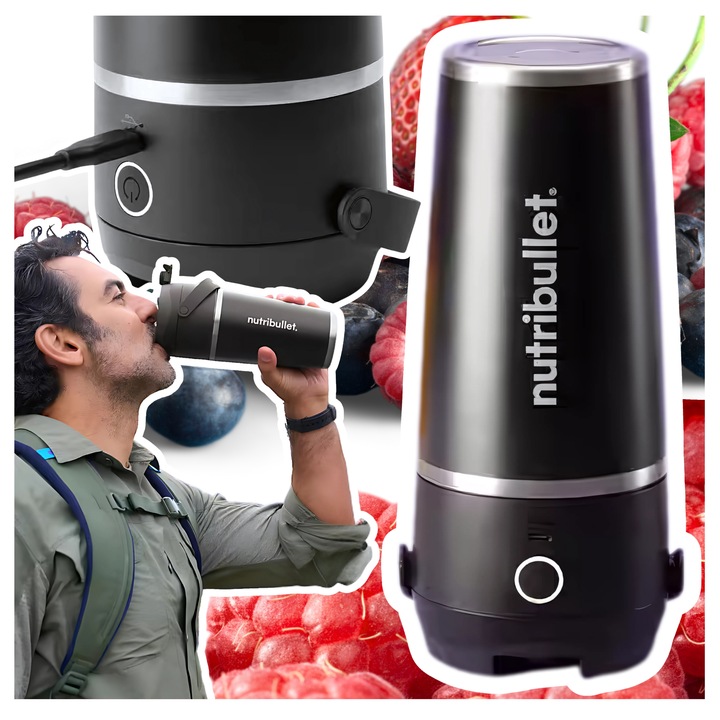 NUTRIBULLET FLIPOVÝ BEZDRÁTOVÝ BLENDER I TERMICZNY KUBEK W JEDNYM