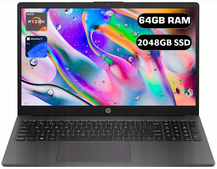 Notebook HP HP_255 15.6 inch G10 15,6" AMD Ryzen 7 64 GB / 2048 GB stříbrný