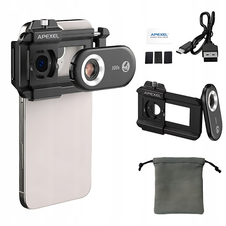 Objektiv pro telefon 100x APEXEL APL-MS100
