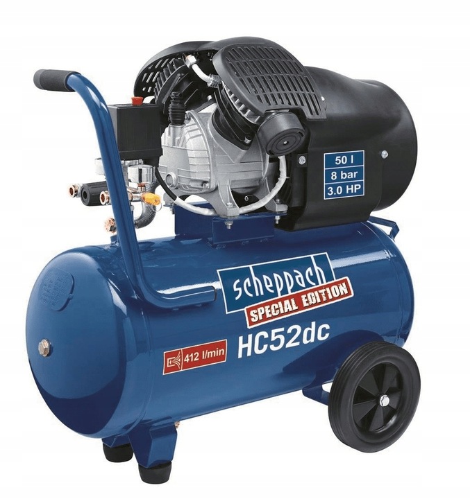 Olejový kompresor Scheppach HC52DC 50 l, 8 bar