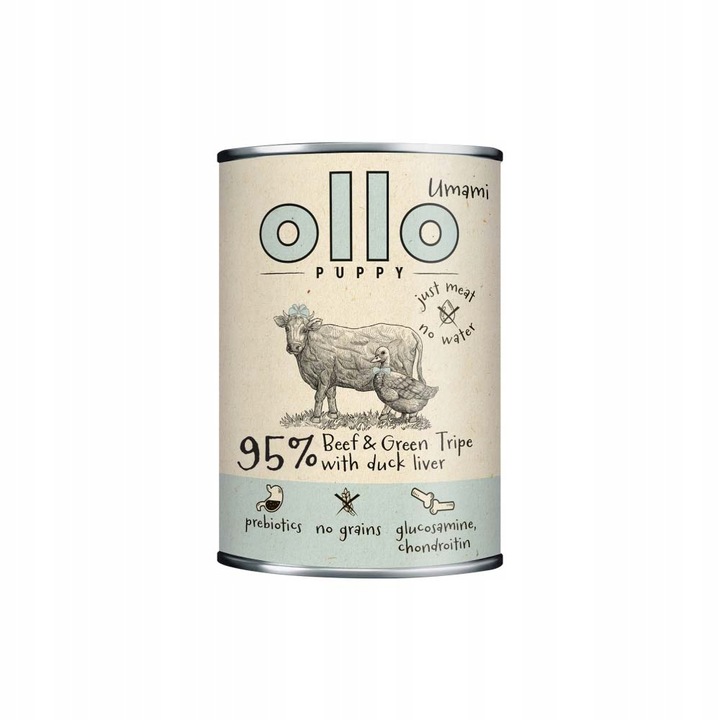 Ollo Puppy Umami Hovězí maso, Jaterní bachor - krmivo pro štěňata 850 g