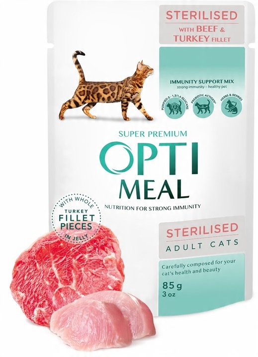 OPTIMEAL Sterilised hovězí krůta v gal. 85 g