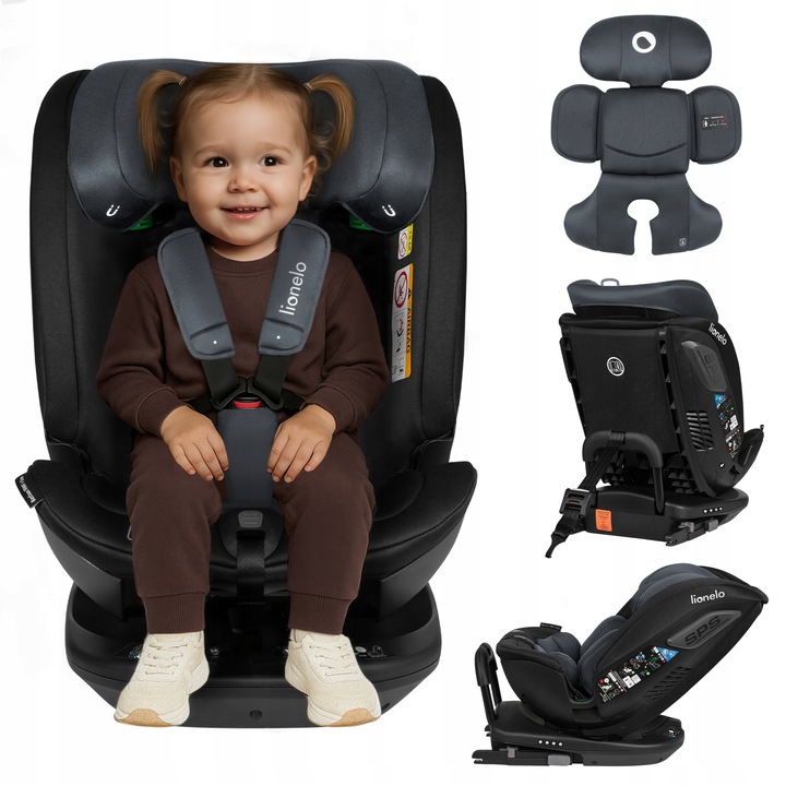 Otočná autosedačka 360 40-150 cm Lionelo Bastiaan RWF i-size