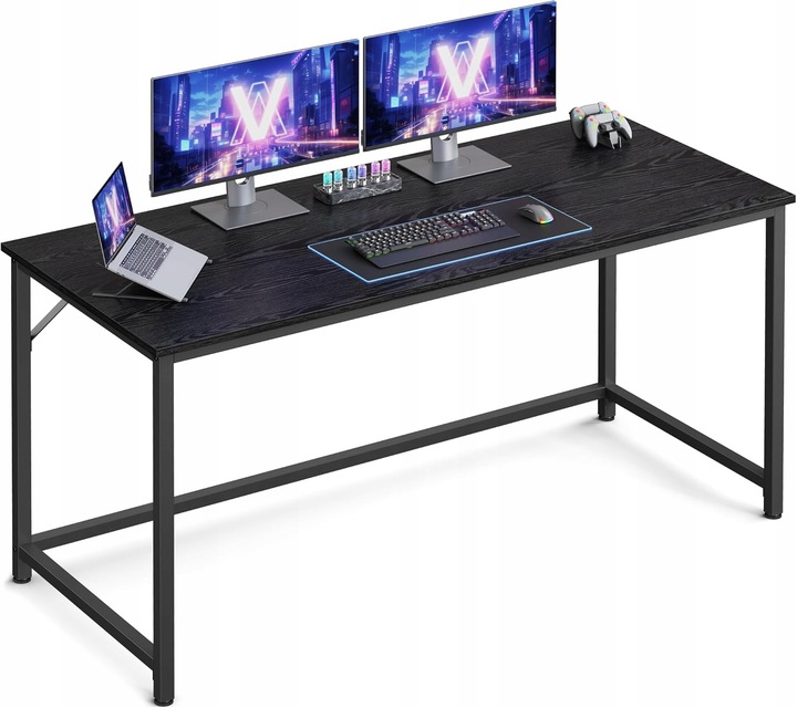Obdélníkový psací stůl Songmics vasagle 135 x 60 x 76 cm černý