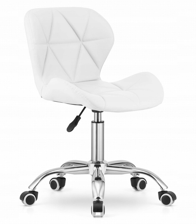 Otočné křeslo AVOLA z ekokůže - bílé