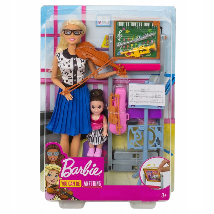 Panenka Barbie Učitelka hudby FXP18
