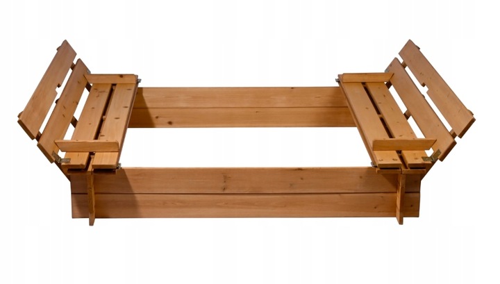 Pískoviště s víkem, dřevěné, čtvercové