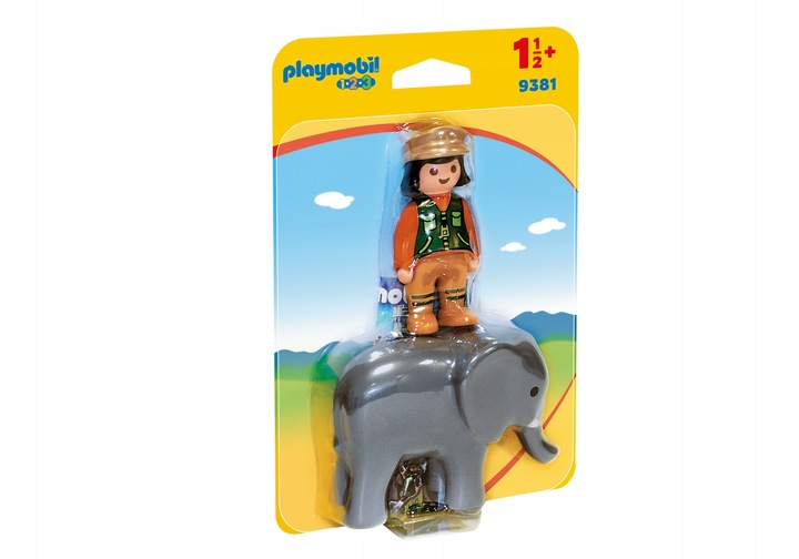 Playmobil 1.2.3 9381 Chůva zvířat se slonem AKCE