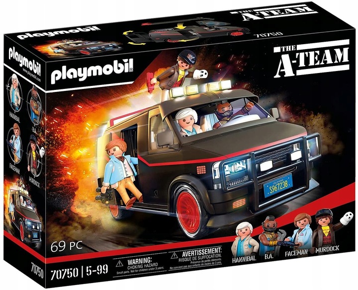 PLAYMOBIL 70750 TÝM A AUTO VAN TEAM sada pro děti od 5 let