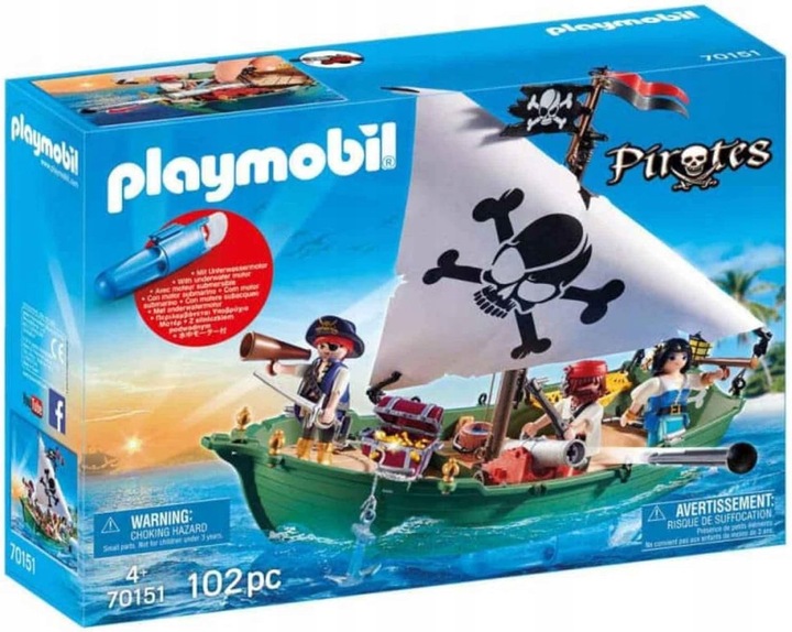 PLAYMOBIL LOĎ S PODVODNÍM MOTOREM 70151