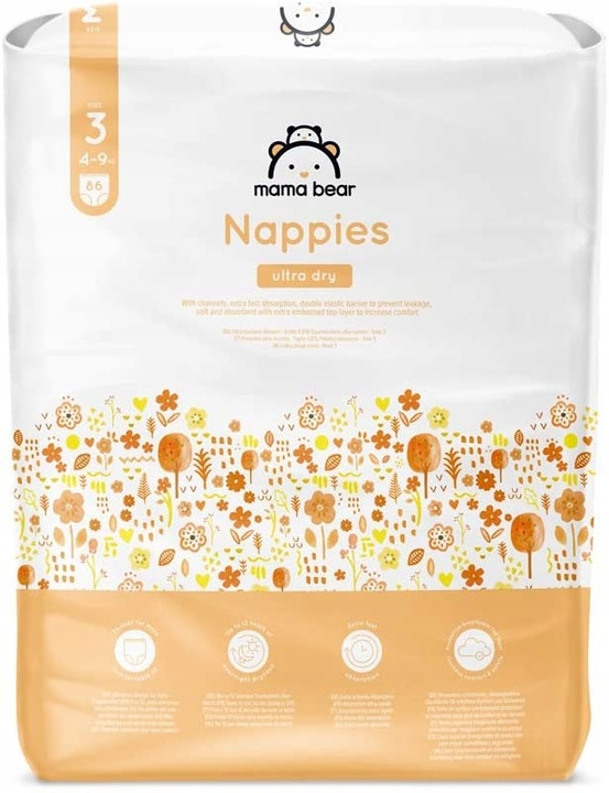 Plenky Mama Bear velikost 3 (4-9 kg) 86 ks