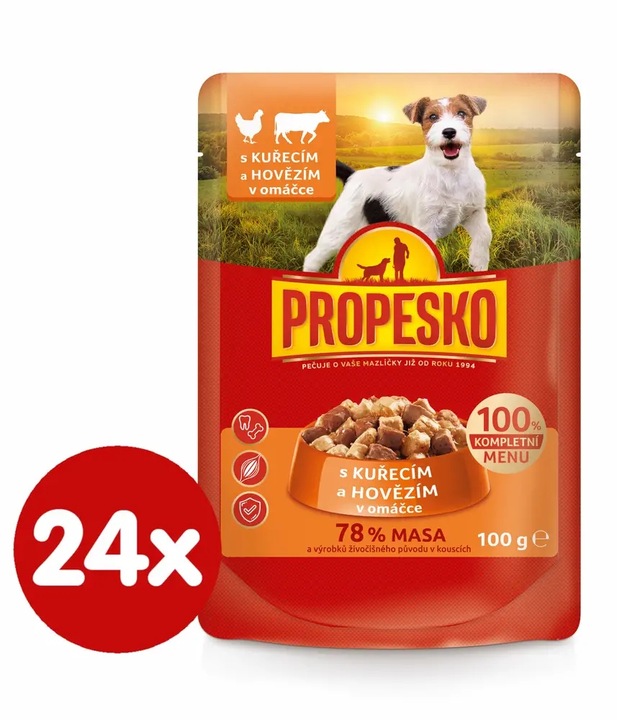 Propesko krmivo mokré kuře 2,4 kg