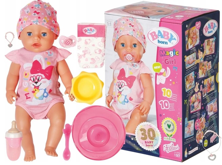 Panenka BABY BORN Zapf Creation Kouzelná holčička 43 cm 10 funkcí