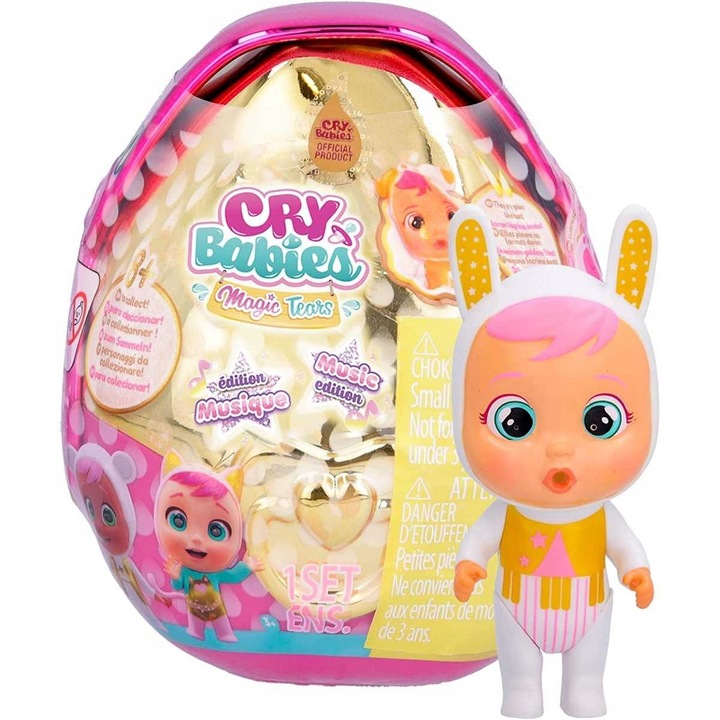 Panenka Cry Babies IMC Toys Cry Babies 13 cm VAJÍČKO PŘÍSLUŠENSTVÍ LÁHEV
