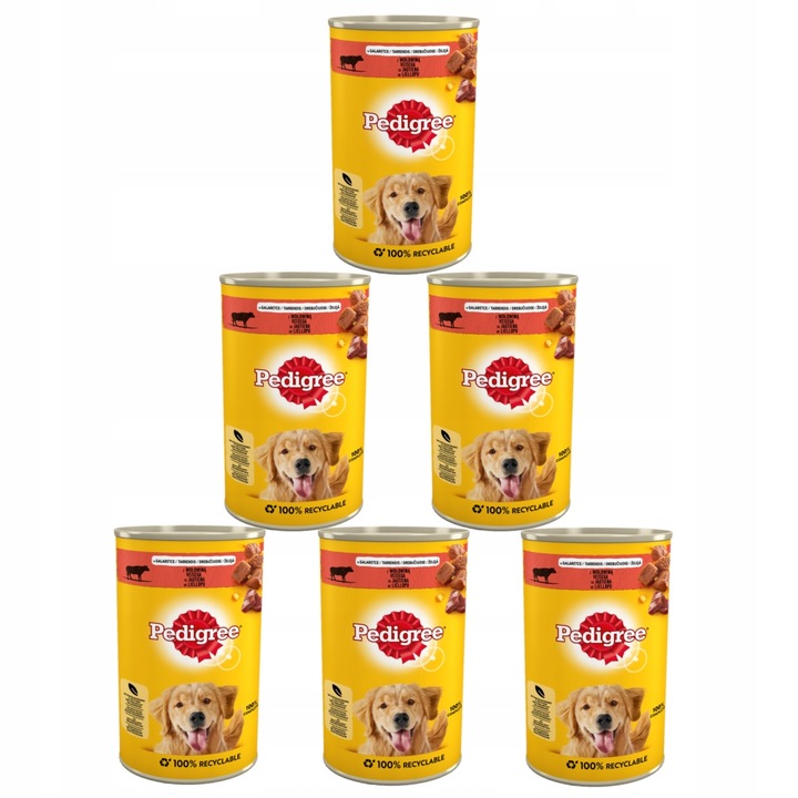 PEDIGREE Hovězí konzerva 6x 1200g Krmivo pro psy