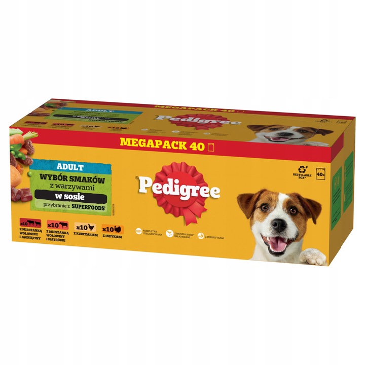 PEDIGREE KRMIVO PRO PSA MIXED SEL SE ZELENINOU IND/JAG/HOVĚZÍ/KUR 40*100G