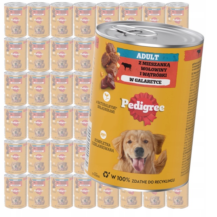Pedigree S Hovězím Masem v Želé 48x400g Vlhké Krmivo Pro Dospělé Psy